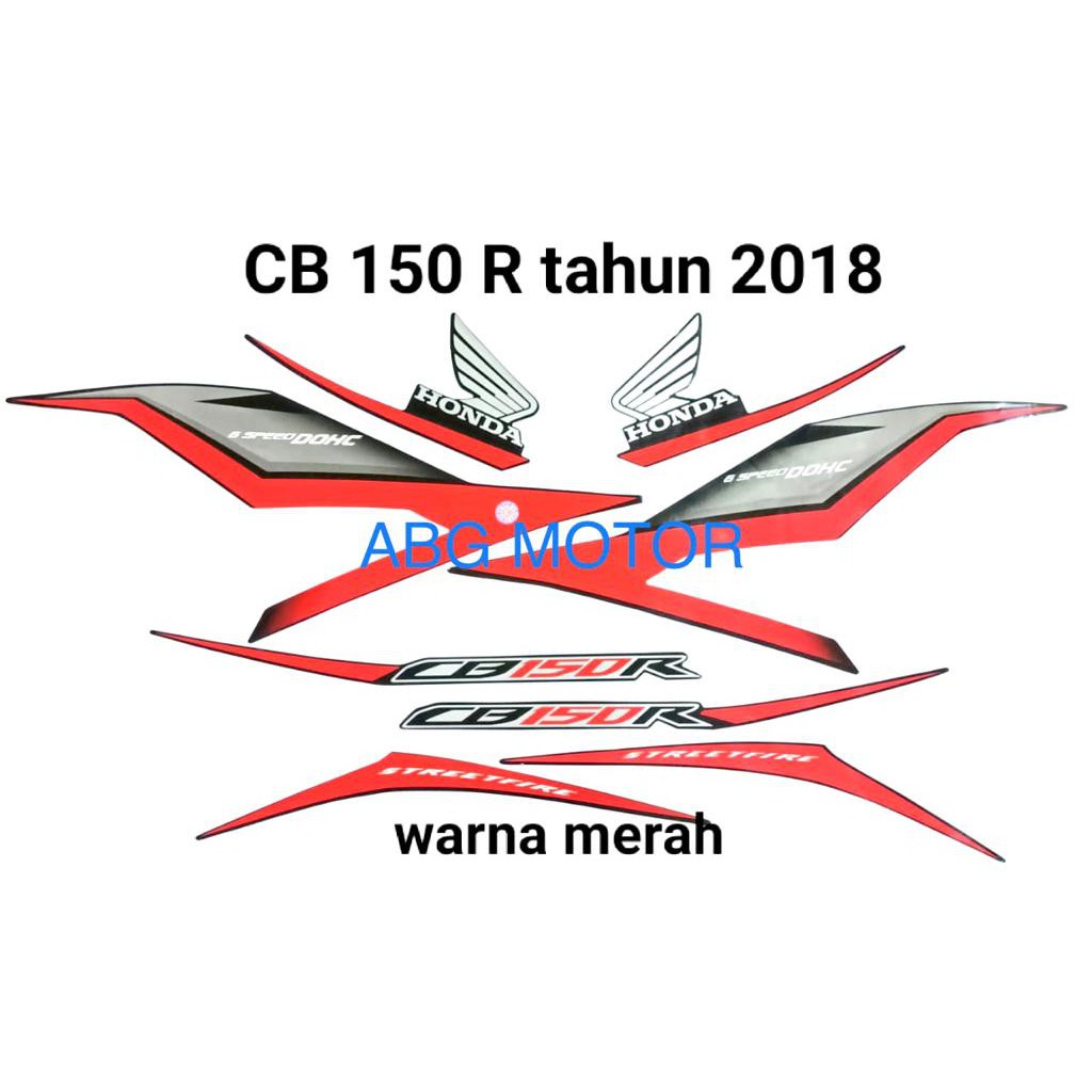 LIS BODY STRIPING STIKER BODY HONDA CB150R CB 150 R 2018 MERAH
