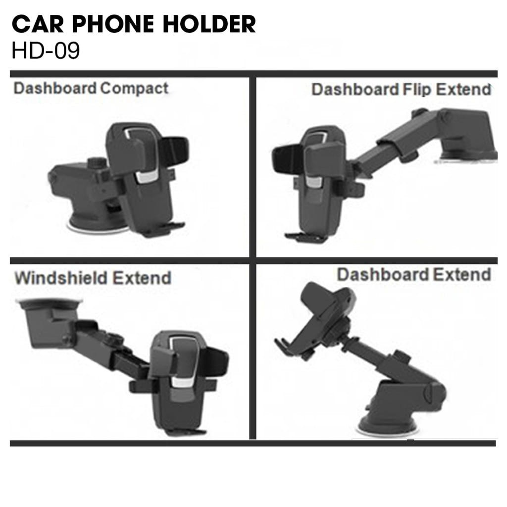 Car Holder Penyangga Handphone SK09 360 Degree Rotation Phone Holder Mobil Universal