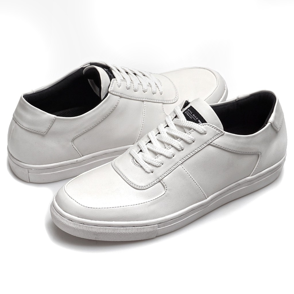 FAMO WHITE |Reyl x FORIND| Sepatu Putih Casual Sneakers Kasual Polos Original Pria Cowok Footwear