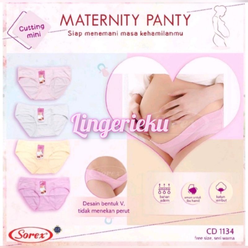 Sorex 1134 CD Celana Dalam Wanita Ibu Hamil Sepinggul Mini Cut All Size Warna Pastel