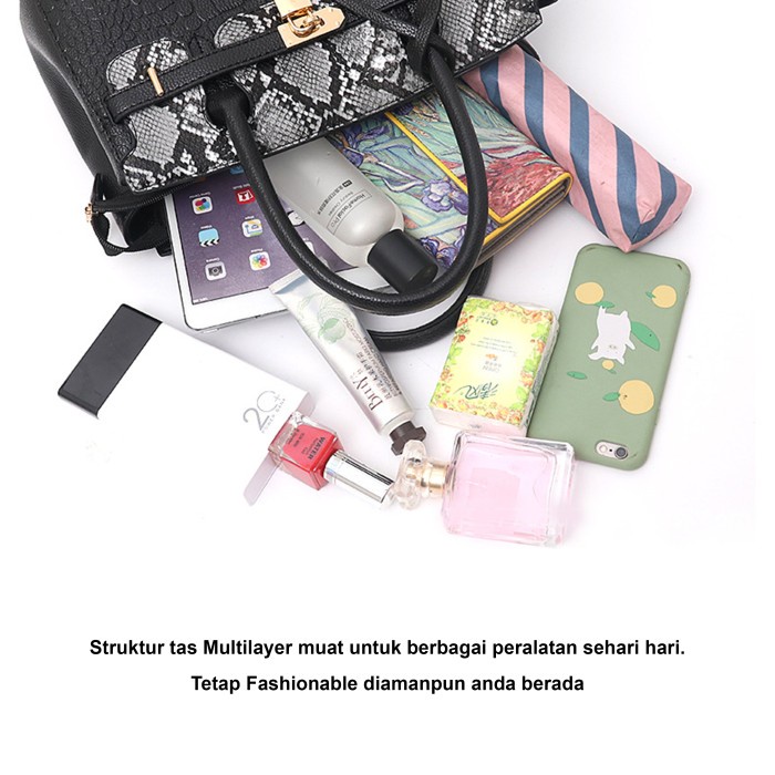 Tas Selempang Wanita Sling Bag Hand Bag Motif Kulit SintetisTas Import Premium Murah