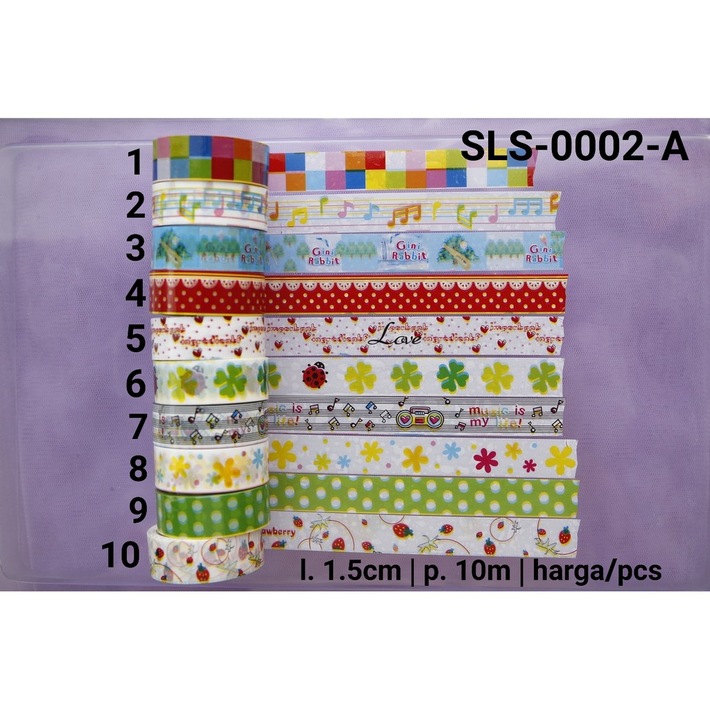 SLS-0002-A Selotip washi motif fancy box kue kering plastik cookies yamama baking
