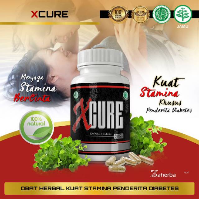 XCURE - X CURE OBAT HERBAL TAHAN LAMA PRIA KHUSUS DIABETES OBAT DIABETES  100% ORIGINAL BPOM .