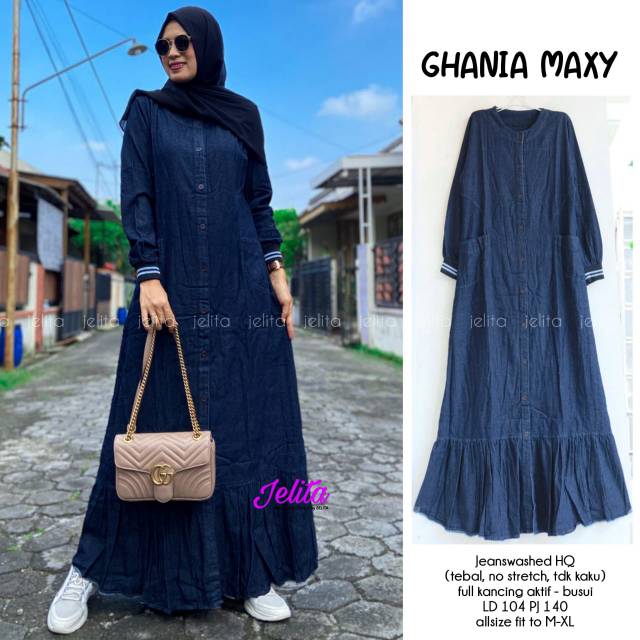 GHANIA MAXY BY JELITA MARITZA / READY /GAMIS JEANS