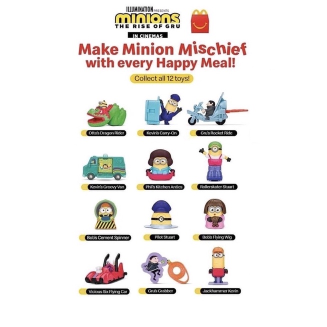 Minions Happy Meal Mcdonalds 2022