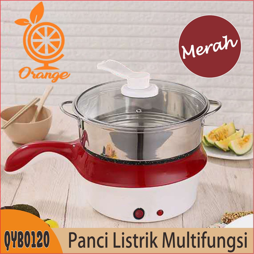 Panci Listrik Elektrik panci listrik serbaguna Anti Lengket + Steamer Bisa Kukus Goreng Serbaguna WHFURNITURE