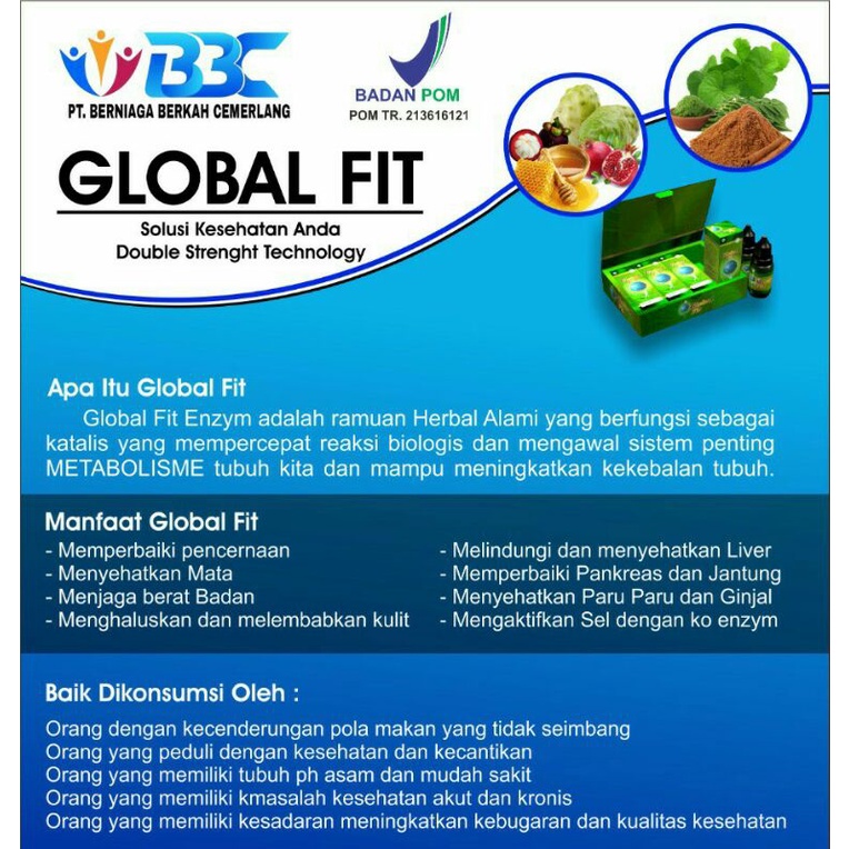 GLOBAL FIT ENZYM original dan berkhasiat herbal