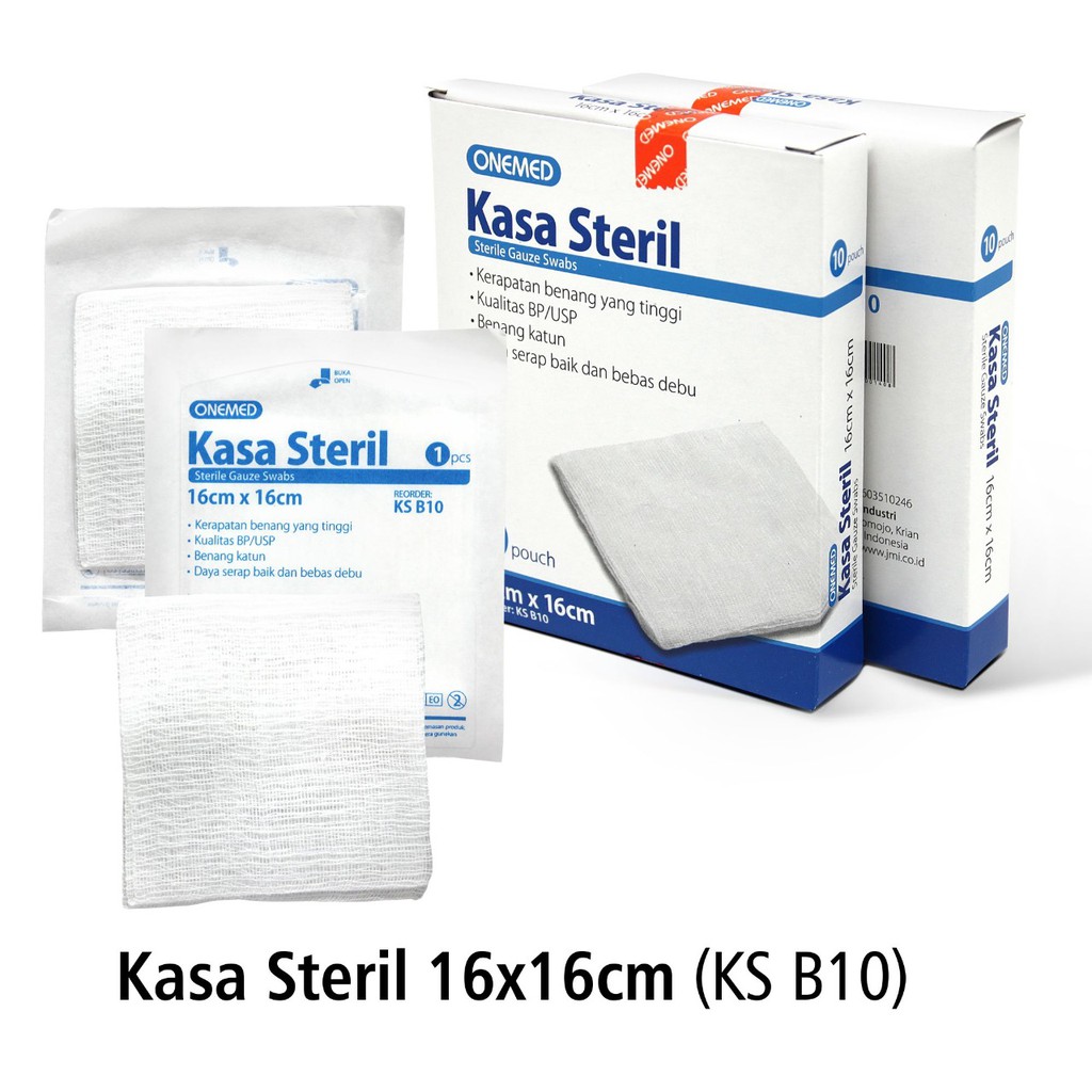 Kasa Steril 16x16cm OneMed box isi 10pouch