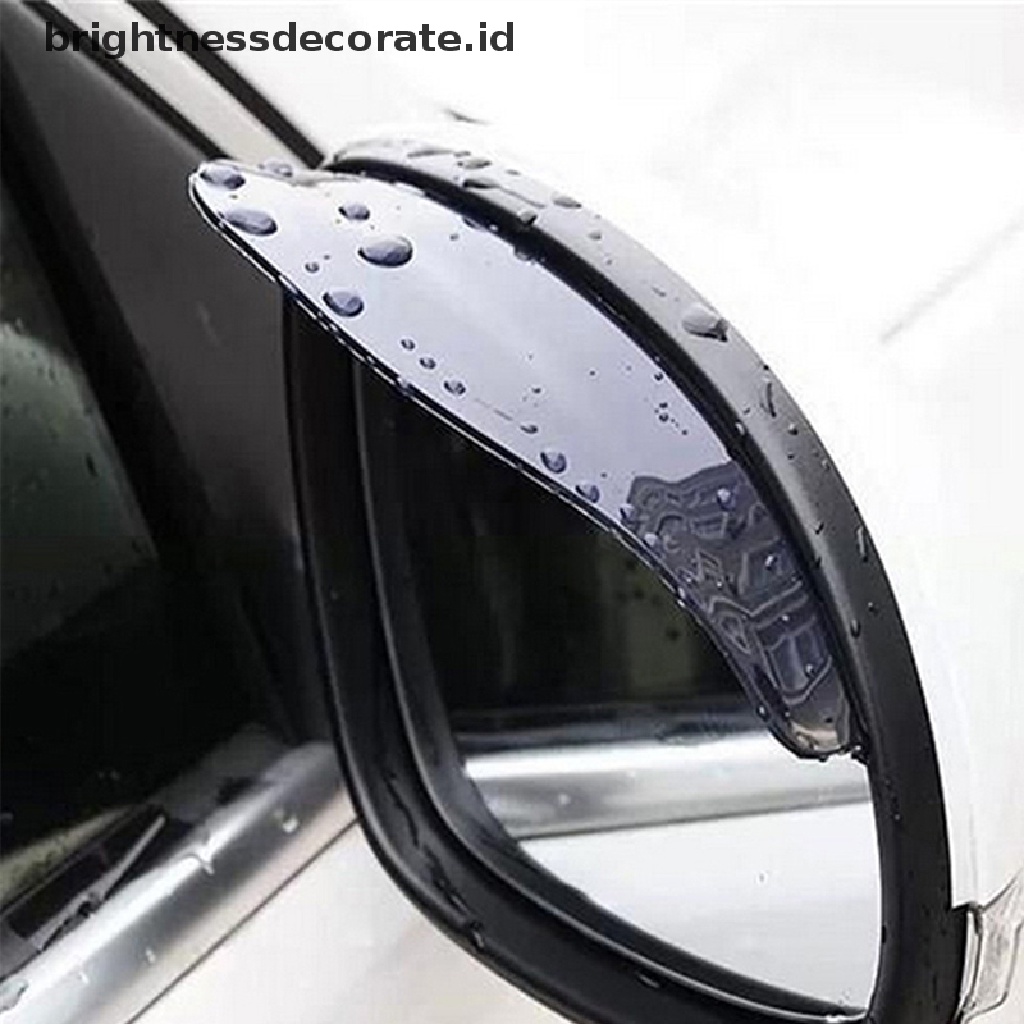 1 Pasang Cover Pelindung Kaca Spion Mobil Tahan Air Hujan Warna Hitam