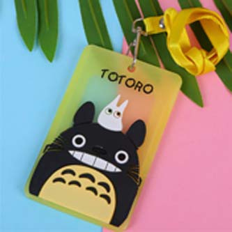 NT001 TEMPAT KARTU AKSES NAME TAG  ID CARD HOLDER KARTU NAMA TALI BAHAN SILICON 3D ANIMASI LUCU UNIK