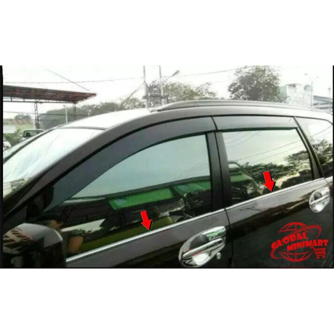 List Kaca Samping Stainless Toyota Avanza Veloz 2012 - 2016 GM
