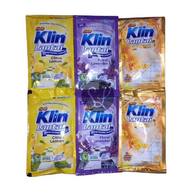 Soklin Lantai Sachet 25ml Renceng Isi 12pc Sachet