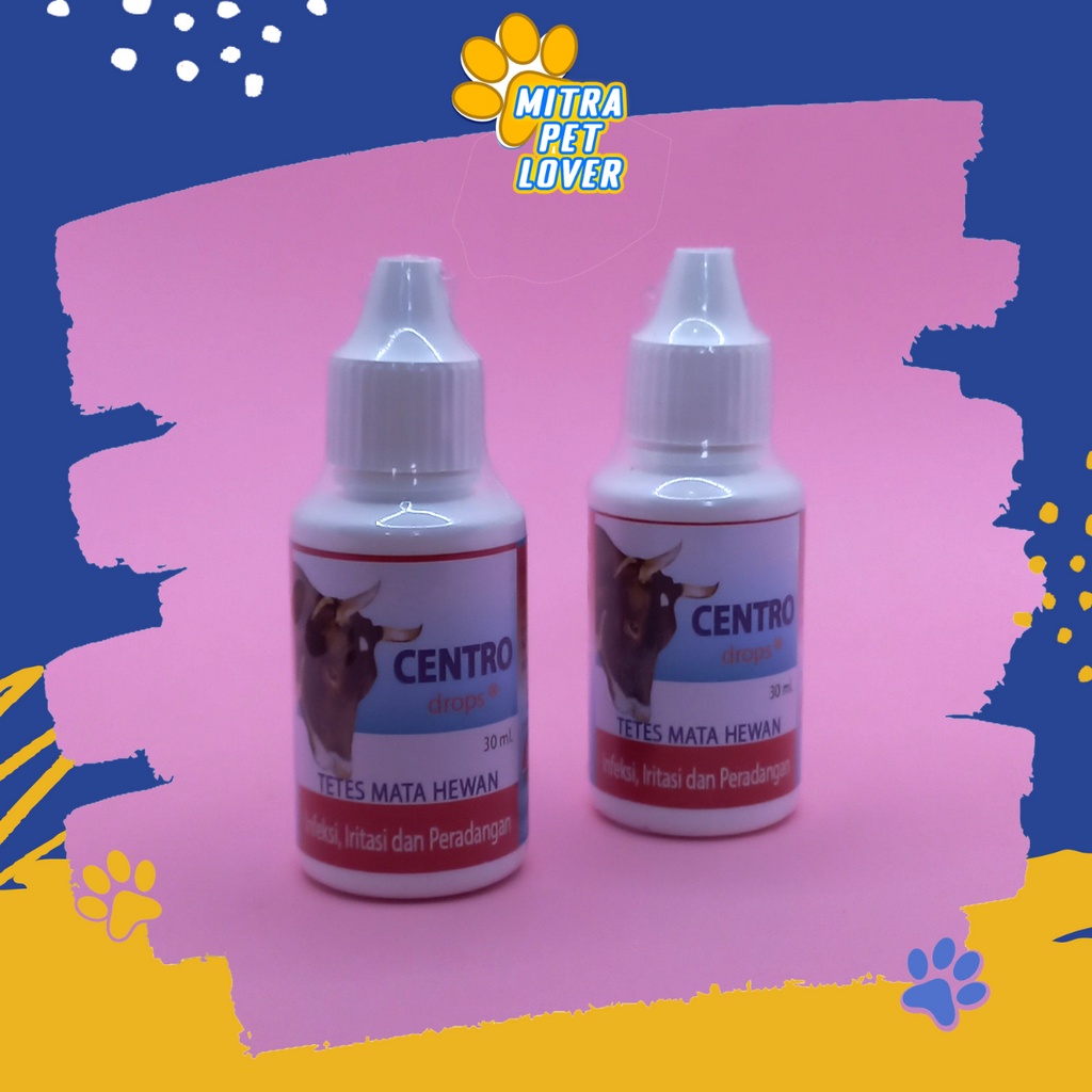 OBAT TETES MATA TERNAK SAPI KAMBING BABI - CENTRO DROP 30 ML - STERIL &amp; ISOTONIS ATASI MATA MERAH IRITASI INFEKSI MATA MERAH - MURAH KUALITAS ASLI ORIGINAL- PET ANIMAL HEALTHCARE VETERINARY TAMASINDO VITAMIN TERNAK HEWAN BINATANG PELIHARAAN MITRAPETLOVER