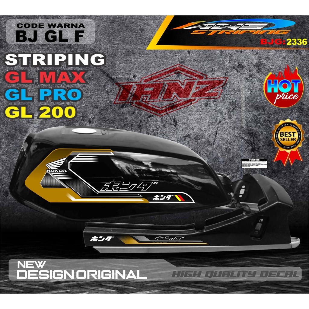 COSTUM STRIPING GL PRO TERBARU / STIKER MOTOR GL TERMURAH / STRIPING MOTOR GL 100 / STIKER MOTOR