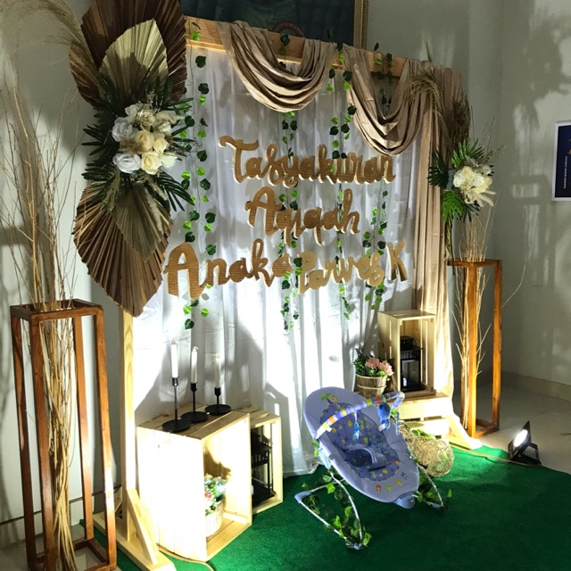 Jual Dekorasi backdrop lamaran / wedding / photo booth / aqiqah