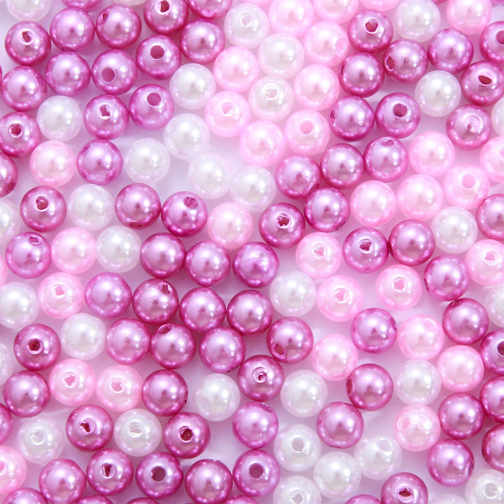 ABS Imitation Pearl Bead 8MM 100Pcs Round Plastic Acrylic Spacer Bead for DIY Jewelry Making Findings