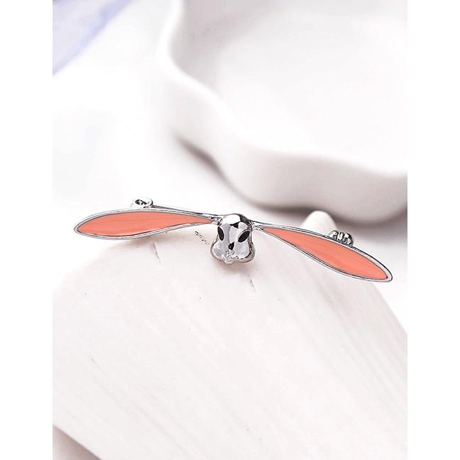 LRC Bross Fashion Platinum Drop Glaze Rabbit Brooch D17369