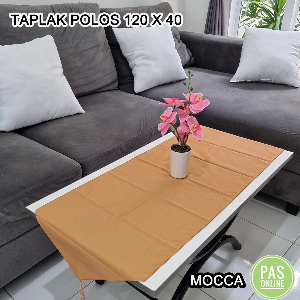 TABLE RUNNER / TAPLAK MEJA SOFA POLOS 120X40 EDISI LEBARAN