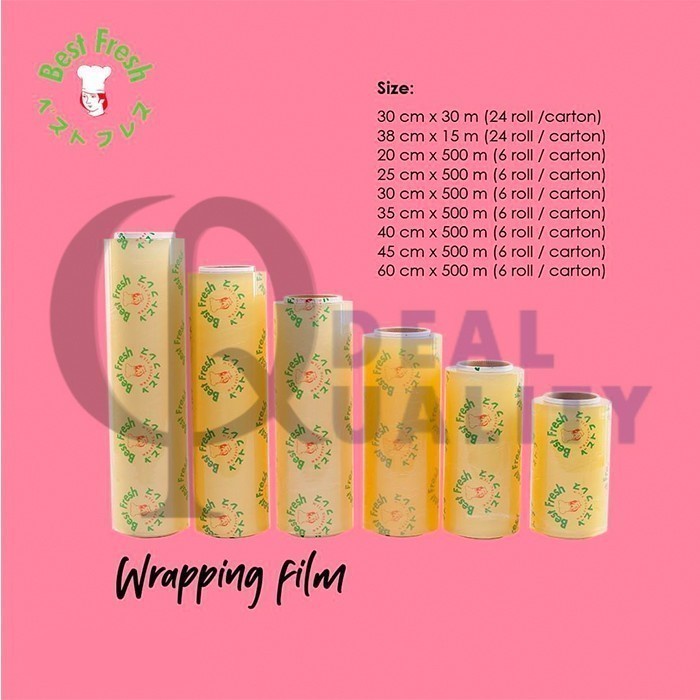 PLASTIK WRAPPING FILM MAKANAN 60CM X 500M - FOOD GRADE - BEST FRESH