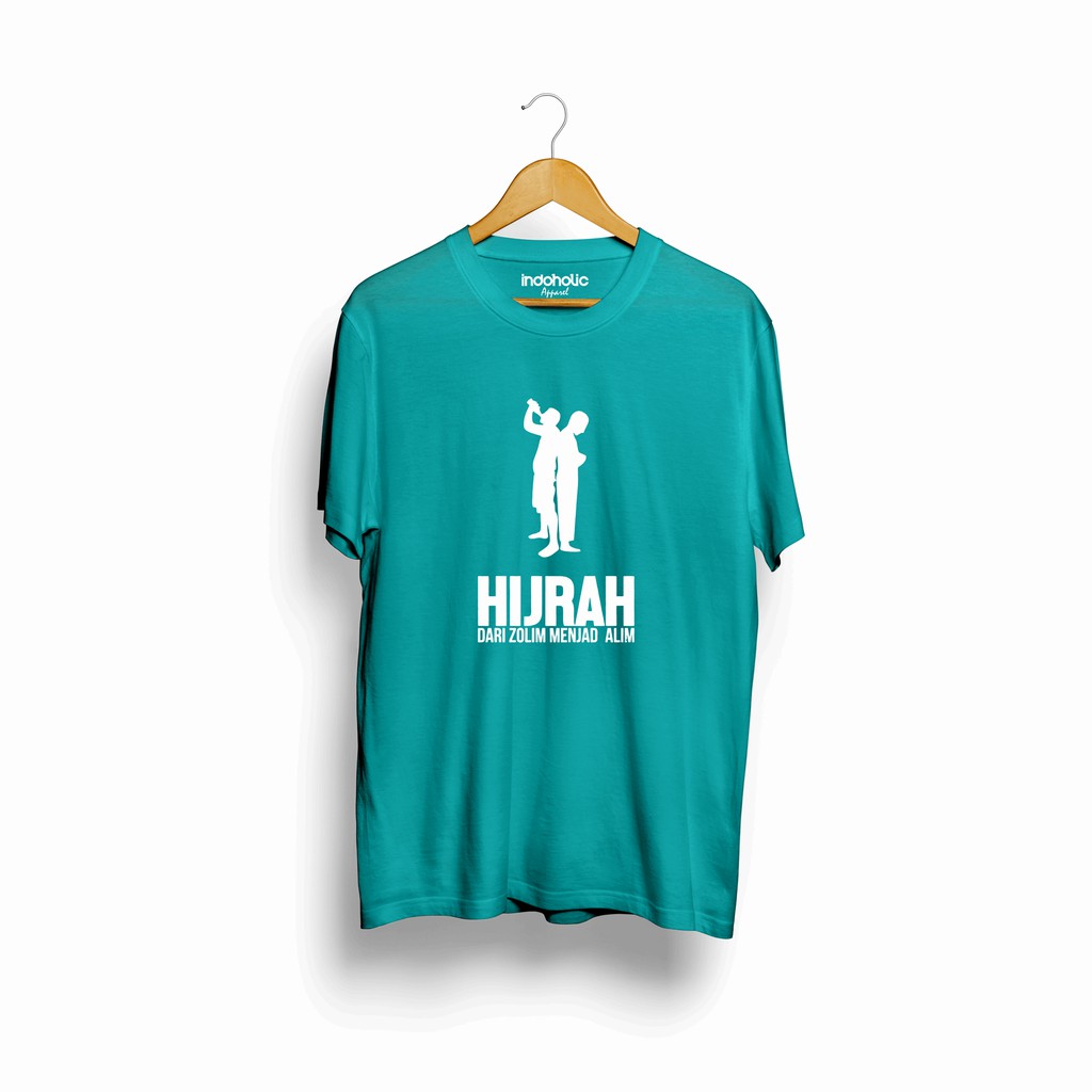 Indoholic Atasan Baju Pakaian Pria Cowok wanita Kaos Distro Kaos Dakwah Kaos Muslim Murah terbaru Combed 100% Original Islam Shift Gerakan Pemuda Hijrah