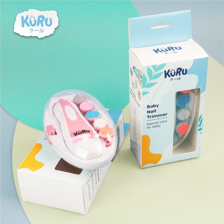 Kuru Gunting kuku Bayi - Baby Nail Care Set Manicure 5in1 / KURU Baby Nail Trimmer Electric | Alat Kikir Gunting Kuku Bayi Elektrik