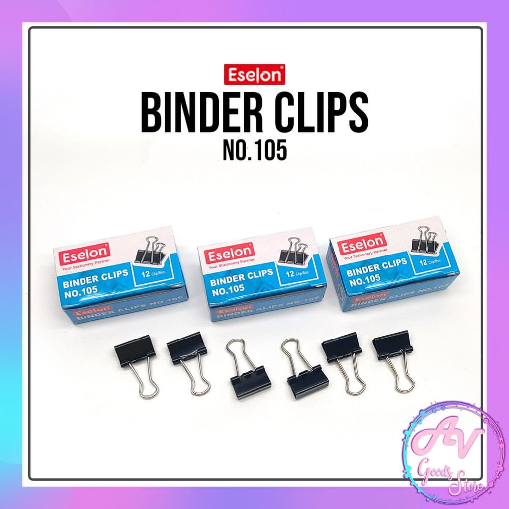 

klip kertas / double clip / paper clip / binder clip 15mm no 105 (12pcs/box)