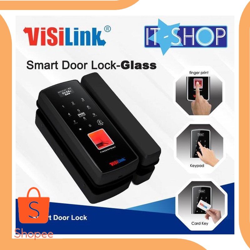 Unik onderdil Visilink GLASS Digital Door Lock Black 20DEZ Murah