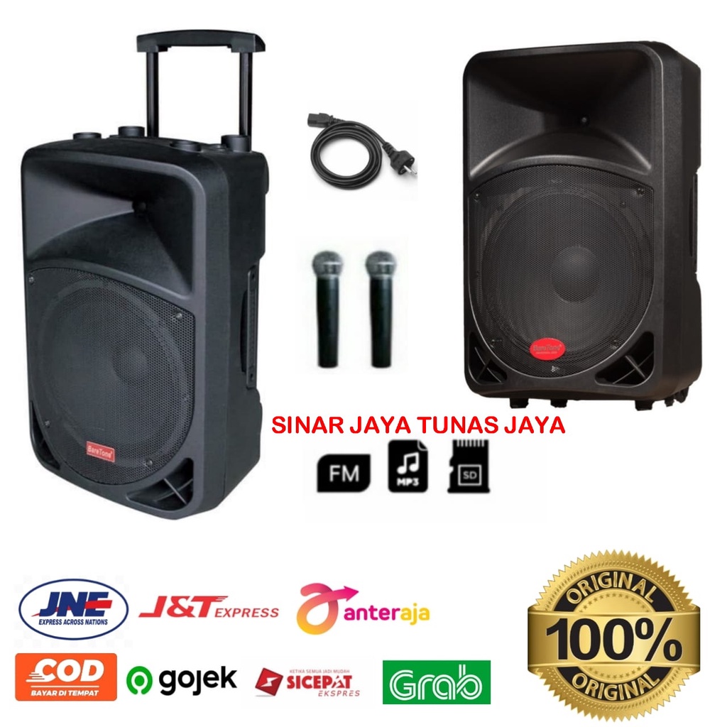 SPEAKER PORTABLE BARETONE BT-3H1515BWR