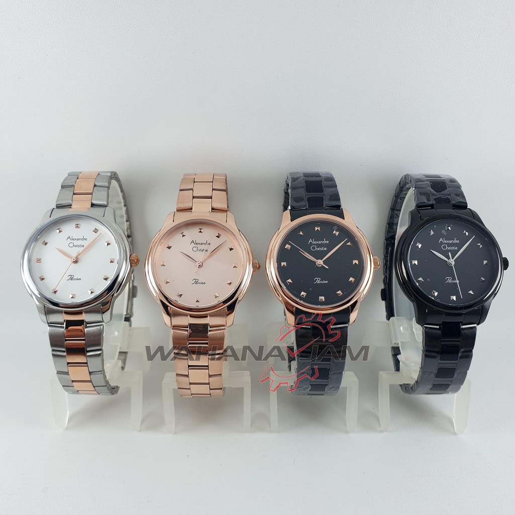 Alexandre Christie AC 2835 LH / Jam Tangan Wanita AC2835 Alexandre Cewek Strap Rantai Stainless Ori