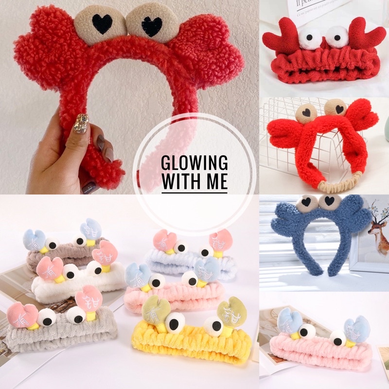 Jual KEPITING/CRAB (Bandana cuci muka lucu/ bando cuci muka korea