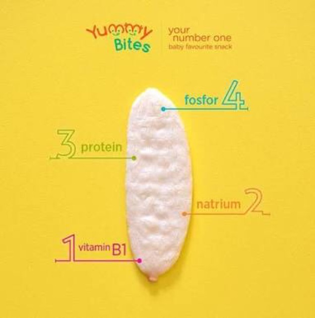 Yummy Bites Baby Rice Crackers 50gr Gluten Free