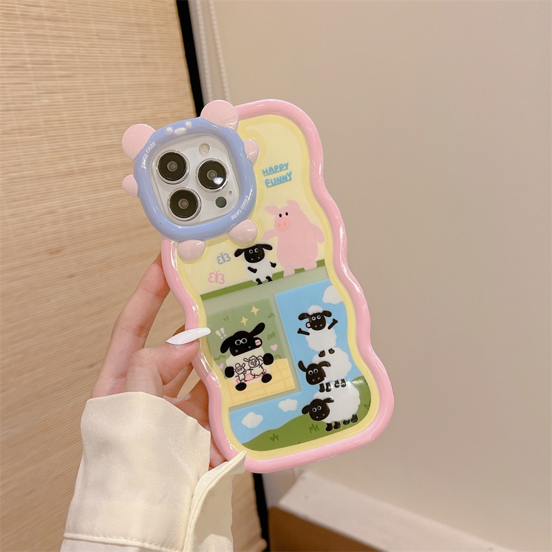 Soft Case Pelindung Tahan Banting Desain Domba Anjing Untuk iPhone 13 12 11 Pro Max X Xr Xs Max