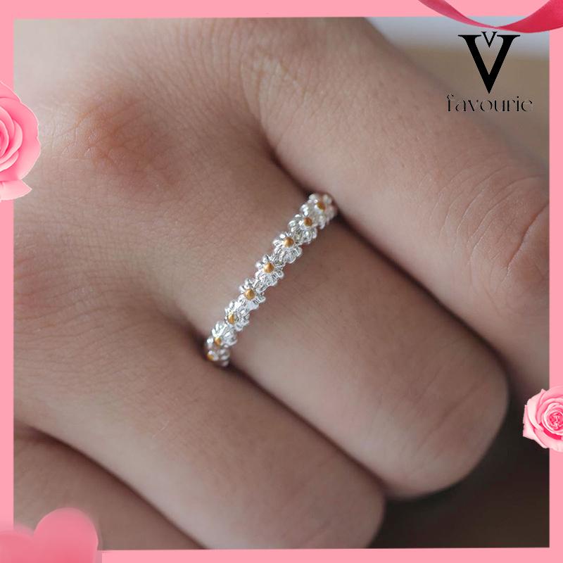 [COD]2021 Baru Kreatif Sederhana Daisy Ring Fashion Temperamen Perhiasan Aksesoris-FA