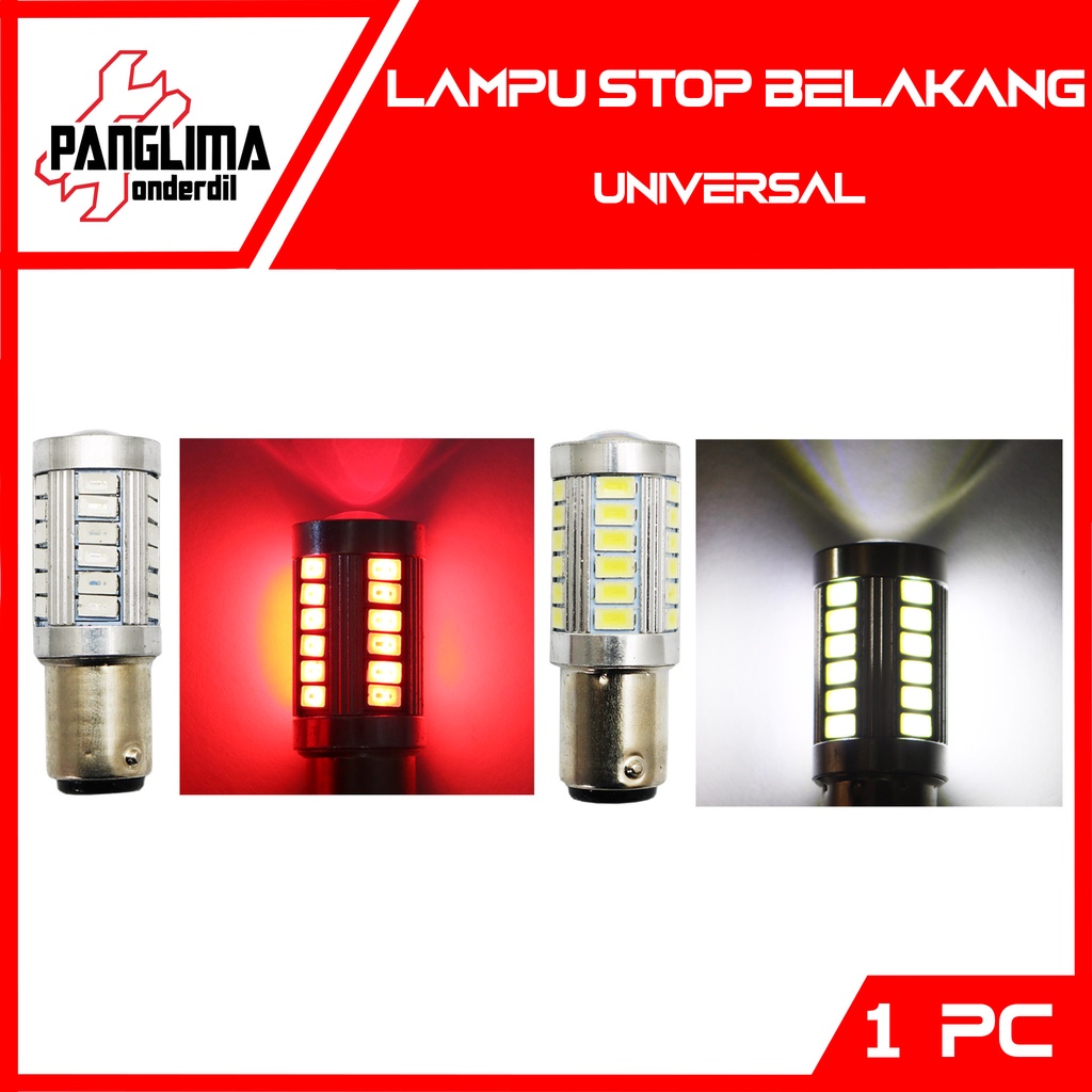 Lampu Rem Belakang LED 33 Mata Stop Rem-Stoplamp-lamp Brake BAY15D Bayonet SMD DC 12 Volt Mode Diam