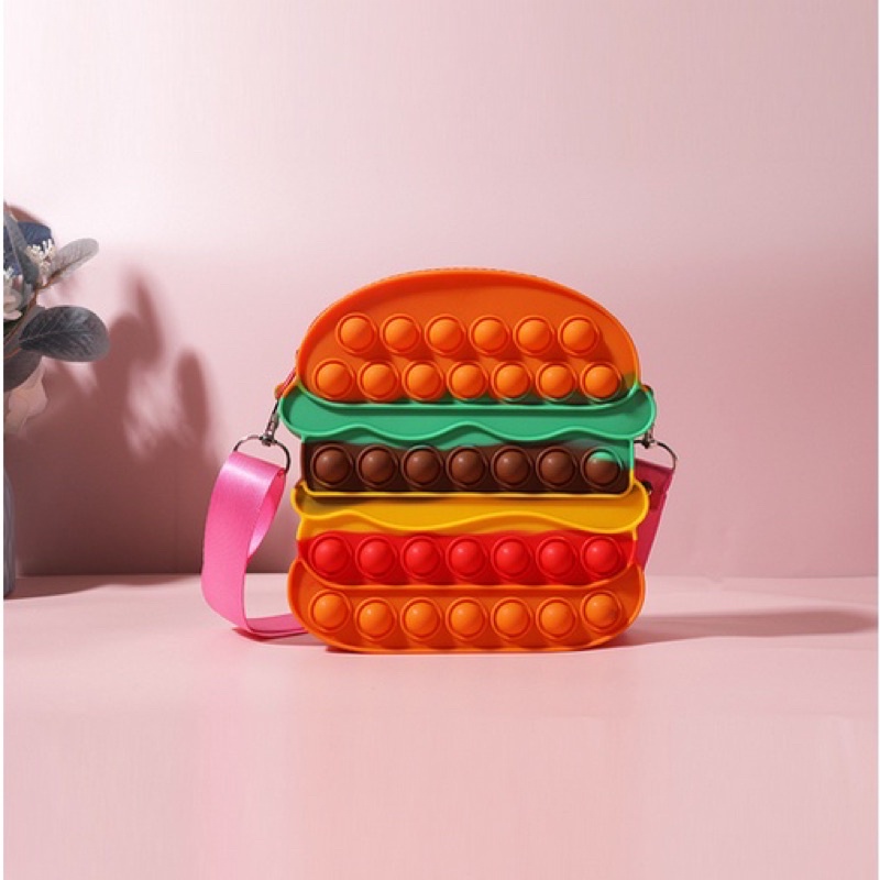 Tas Selempang Hamburger Rainbow Toy BEST QUALITY