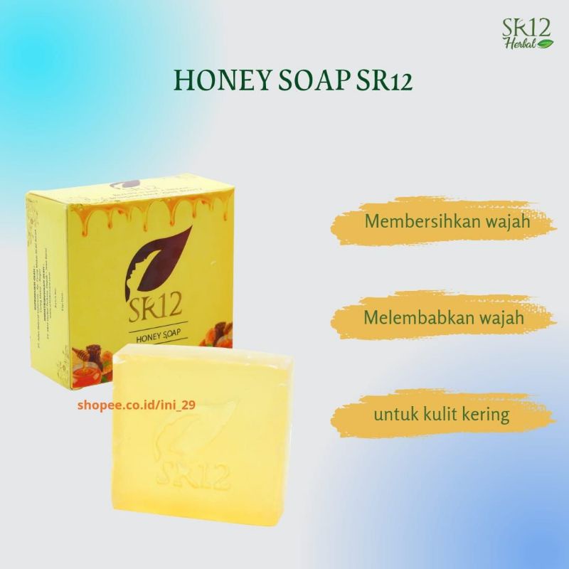 HONEY SOAP SR12 - SABUN WAJAH - SABUN MUKA PENCERAH KULIT KERING DAN SENSITIF