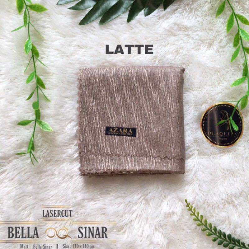 JILBAB SEGIEMPAT BELLA SINAR LC BY AZARA-Latte