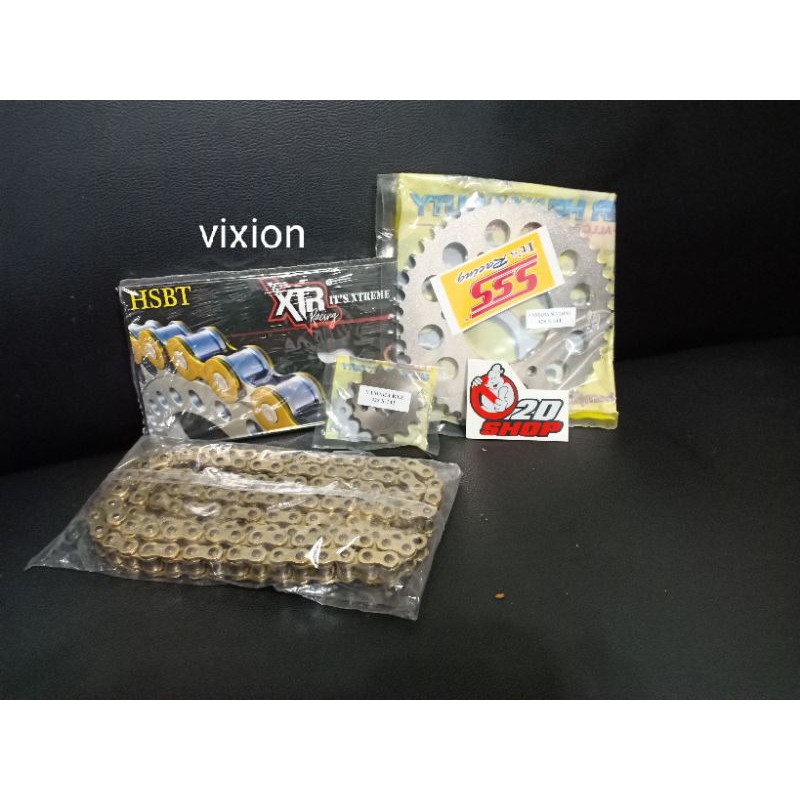 gear gir set sss 428 rantai xtr Xtreme oring o ring Vixion Byson MX king