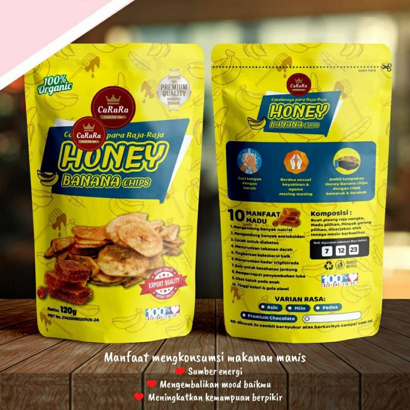 

Honey Banana Chips / 100% Organik / 120 Gr