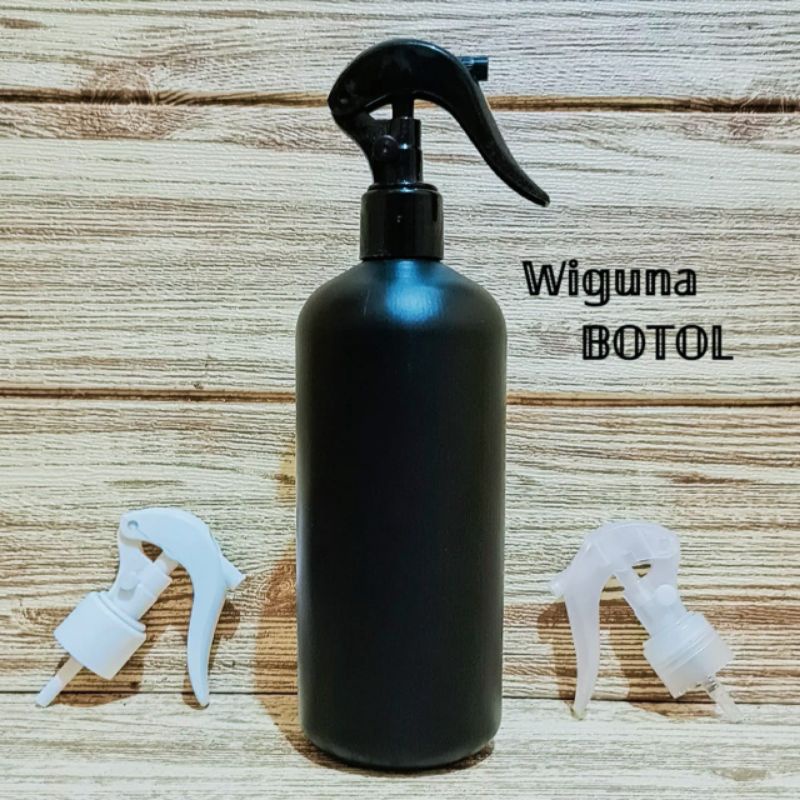 Botol Spray Triger 500ml HDPE Hitam  / Botol HDPE 500ml Hitam Tutup Spray Triger