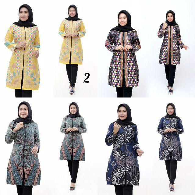 Terlaris Serut Genes Jelita Tunic Navbor Yelbor Whitbor Creambor Tunik Batik Modern Hrb030 Dolbi Dob