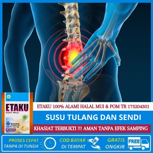 

Susu Kesehatan Tulang Sendi - Susu Kalsium Untuk Tulang - Susu Tulang Keropos, Patah Aman Untuk Anak Anak Dewasa Dan Orang Tua | SUSU ETAKU | 1 BOX ISI 10 SACHET