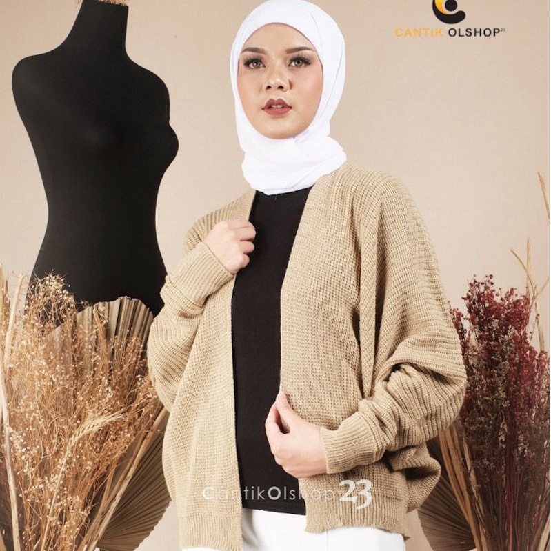 Cardigan Batwing Rajut wanita Oversize Premium TEBAL