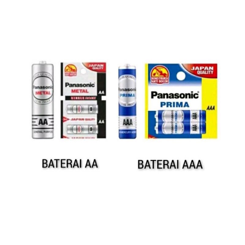 Batrei AA / AAA Baterai Panasonic Isi 2pcs Cocok Untuk Remote,Senter,Mainan Dll