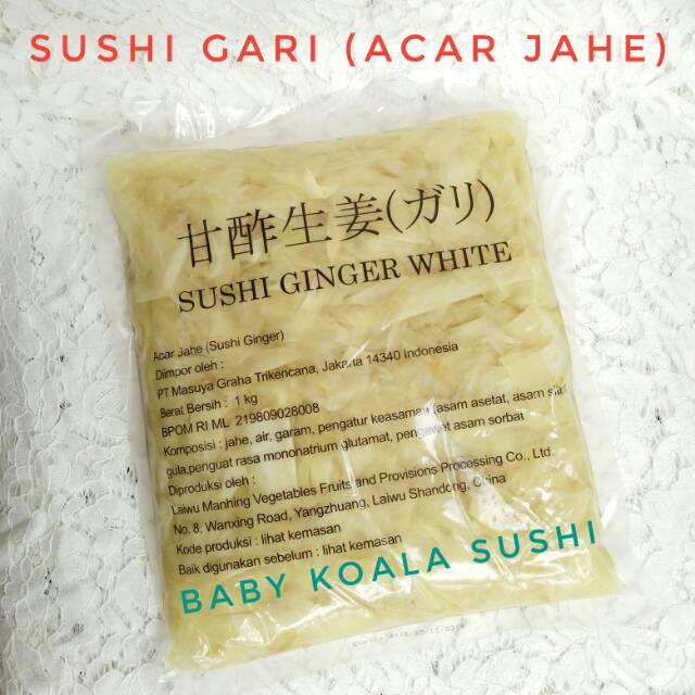 GARI PINK Acar Jahe Pink Manis 200 g Halal │ Gary Pink Import Ginger Pickled for Sushi │ Acar Jahe