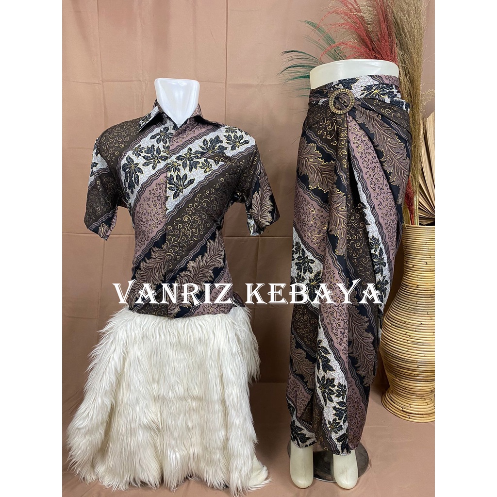 BATIK COUPLE / BAJU BATIK COUPLE LENGAN PENDEK/ BATIK SET / BATIK LENGAN PENDEK / BATIK COUPLE ROK LILIT / ROK LILIT BATIK COUPLE