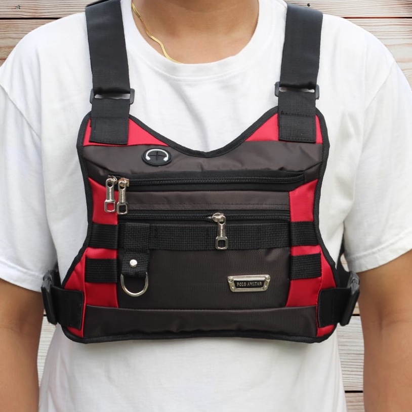 Chest Bag Chest Rig Bag Rompi Tas Dada Original Polo Amstar Bahan Micro 100% Real Picture