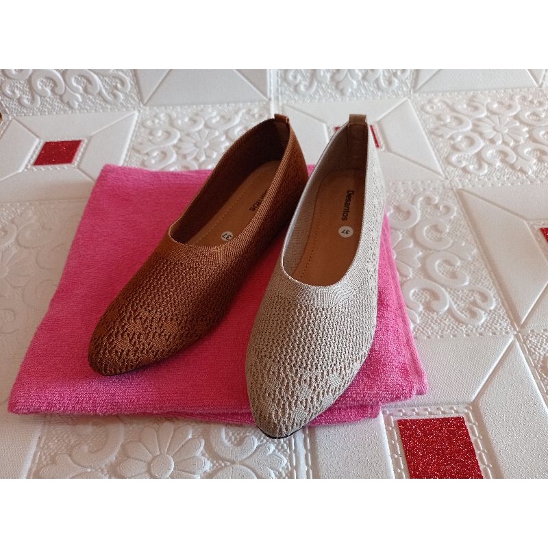 Flat shoes desantos rajut size 37-40