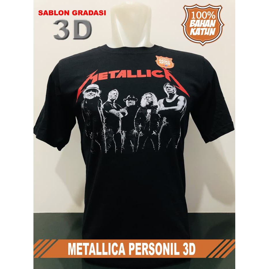 kaos baju distro trendy metal band - METALLICA PERSONIL 3D