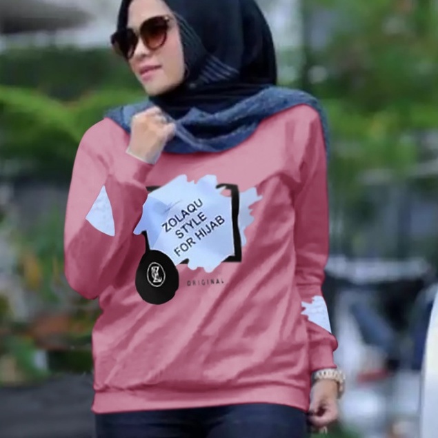 COLLECTION COOLS - BAJU ZOLAQU SF HIJAB WANITA KEREN TERBARU-KAOS DISTRO LENGAN PANJANG CEWEK TRENDY KEKINIAN DAN TERLARIS